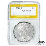 1922-S Silver Peace Dollar PGA MS63