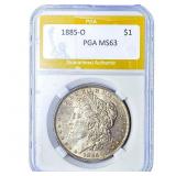 1885-O Morgan Silver Dollar PGA MS63