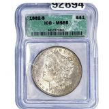 1882-S Morgan Silver Dollar ICG MS65