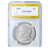 1882 Morgan Silver Dollar PGA MS64