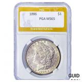 1886 Morgan Silver Dollar PGA MS65