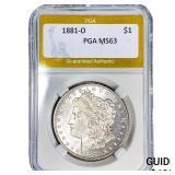 1881-O Morgan Silver Dollar PGA MS63