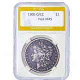 1900-O/CC Morgan Silver Dollar PGA XF45