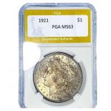 1921 Morgan Silver Dollar PGA MS63