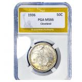 1936 Cleveland Half Dollar PGA MS66