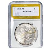 1885-O Morgan Silver Dollar PGA MS63
