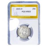 1915-D Barber Quarter PGA MS63