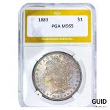 1883 Morgan Silver Dollar PGA MS65