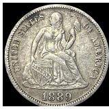 1889 Seated Liberty Dime CLOSELY UNCIRCULATED