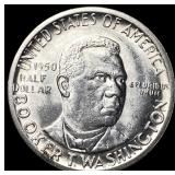 1950 Silver Booker T. Washington Half Dollar GEM B