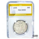 1938 Walking Liberty Half Dollar PGA MS65