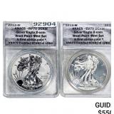 [2 Coins] 2013-W Silver Eagle ANACS RP70/EU70 DCAM