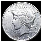 1925 Silver Peace Dollar CLOSELY UNCIRCULATED