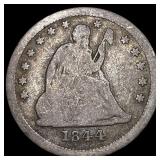 1844-O Silver Seated Liberty Quarter NICELY CIRCUL