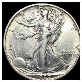 1937-S Silver Walking Liberty Half Dollar CLOSELY