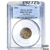1942 Wheat Cent PCGS AU53 DDO FS-103
