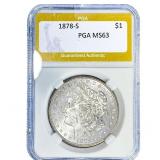 1878-S Morgan Silver Dollar PGA MS63
