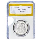 1923-S Monroe Half Dollar PGA MS64