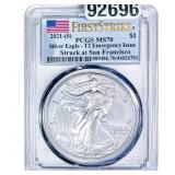 2021[S] Silver Eagle PCGS MS70 TY 2 Emerg. Issue