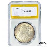 1887 Morgan Silver Dollar PGA MS63