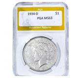 1934-D Silver Peace Dollar PGA MS63