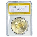 1923 Silver Peace Dollar PGA MS64