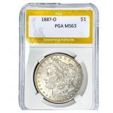 1887-O Morgan Silver Dollar PGA MS63