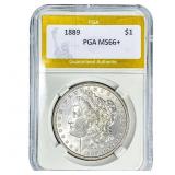 1889 Morgan Silver Dollar PGA MS66+