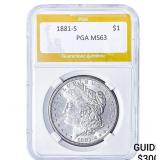 1881-S Morgan Silver Dollar PGA MS63