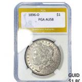 1896-O Morgan Silver Dollar PGA AU58