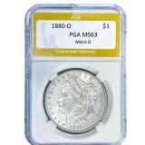 1880-O Morgan Silver Dollar PGA MS63