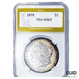 1878 Morgan Silver Dollar PGA MS63