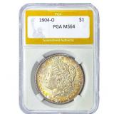 1904-O Morgan Silver Dollar PGA MS64