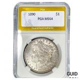 1890 Morgan Silver Dollar PGA MS64