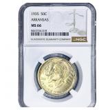 1935 Arkansas Half Dollar NGC MS66