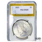 1923 Silver Peace Dollar PGA MS66