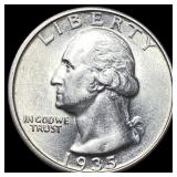 1935 Silver Washington Quarter CHOICE AU