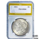 1921 Morgan Silver Dollar PGA MS64