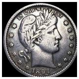 1894 Barber Quarter NEARLY UNCIRCULATED