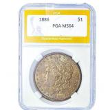 1886 Morgan Silver Dollar PGA MS64