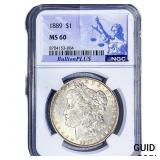 1889 Morgan Silver Dollar NGC MS60