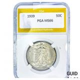 1939 Walking Liberty Half Dollar PGA MS66