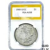 1900-O/CC Morgan Silver Dollar PGA AU58