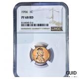 1956 Wheat Cent NGC PF68 RD