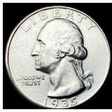 1935-S Silver Washington Quarter UNCIRCULATED UNC