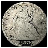 1876 Seated Liberty Half Dollar NICELY CIRCULATE