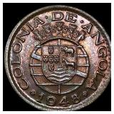 1948 Angola Bronze 20 Centavos