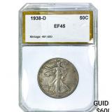 1938-D Walking Liberty Half Dollar PGA EF45