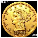 1847-O $2.50 Gold Quarter Eagle HIGH GRADE