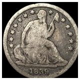 1839-O Silver Seated Liberty Half Dime  LIGHTLY C